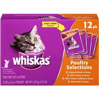 Whiskas Choice Cuts Poultry Selections Cat & Kitten Food - 12 CT Food Product Image