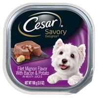Cesar Savory Delights Canine Cuisine Filet Mignon Flavor With Bacon & Potato Food Product Image