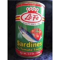La Fe Sardines In Tomato Sauce Food Product Image