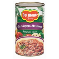 Del Monte Spaghetti Sauce Green Peppers & Mushroom Food Product Image
