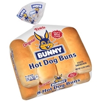 Bunny Hot Dog Buns Original Food Product Image