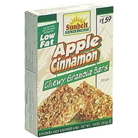 Sunbelt Snacks & Cereals Chewy Granola Bars Apple Cinnamon, Low Fat Food Product Image