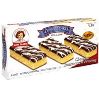 Little Debbie Dessert Cakes Yellow, Chocolate Buttercream Frosting Food Product Image