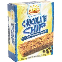 Sunbelt Snacks & Cereals Chewy Granola Bars Chocolate Chip Food Product Image