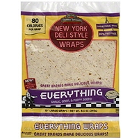 Tumaros Wraps New York Deli Style, Large, 10 Inch, Everything Food Product Image