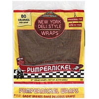 Tumaros Wraps Large, New York Style, Pumpernickel Food Product Image
