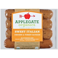 Applegate Sausage Chicken & Turkey, Sweet Italian, Mild Product Image