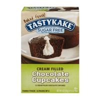 Tastykake Sensables Sugar Free Cream Filled Chocolate Cupcakes Family Pack - 12 CT Food Product Image