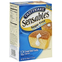 Tastykake Cupcakes Sugar Free, Cream Filled Vanilla Cupcakes Food Product Image