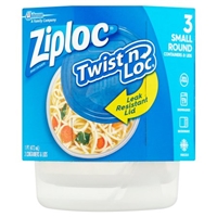 Ziploc Twist n' Loc Small Round - 3 CT Product Image