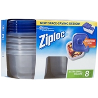 Ziploc One Press Seal Extra Small Square - 8 CT Product Image
