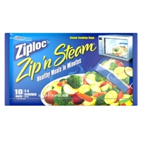 Ziploc Zip 'n Steam Medium Size Steam Cooking Bags - 10 CT
