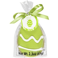 Boston Warehouse Cookies Iced Sugar Cookie Decorated With Lime Green Frosting White Rabbit Butterfly Easter Egg Flower Food Product Image