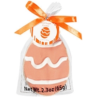 Boston Warehouse Cookies Iced Sugar Cookie Decorated With Orange Frosting White Rabbit Butterfly Easter Egg Flower Food Product Image