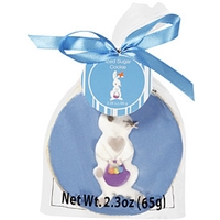 Boston Warehouse Cookies Iced Sugar Cookie Decorated With Blue Frosting White Rabbit Butterfly Easter Egg Flower Food Product Image