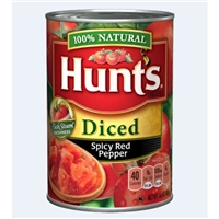 Hunt's Tomatoes Diced 100% Natural Spicy Red Pepper Product Image