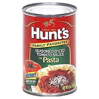 Hunt's Seasoned Diced Tomato Sauce For Pasta Food Product Image