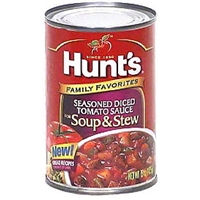 Hunt's Seasoned Diced Tomato Sauce For Soup And Stew Food Product Image