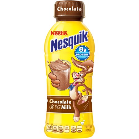 Nestle Nesquik Chocolate Low Fat Milk Packaging Image