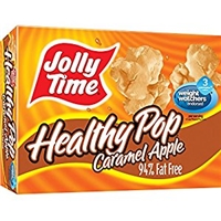 Jolly Time Healthy Pop Caramel Apple 94% Fat Free Sweet Microwave Popcorn, 3-Count Boxes (Pack Of 12) Product Image