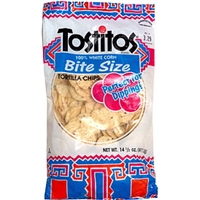 Tostitos White Corn Tortilla Chips Bite Size Food Product Image