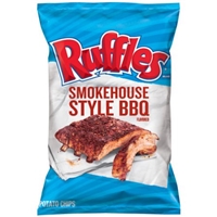 Ruffles Smokehouse Style BBQ Chips Food Product Image