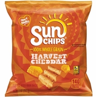 SunChips 100% Whole Grain Harvest Cheddar Chips Food Product Image