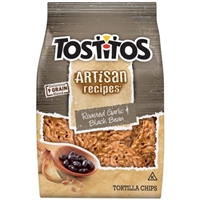 Tostitos Artisan Recipes Roasted Garlic & Black Bean Flavored Tortilla Chips Product Image
