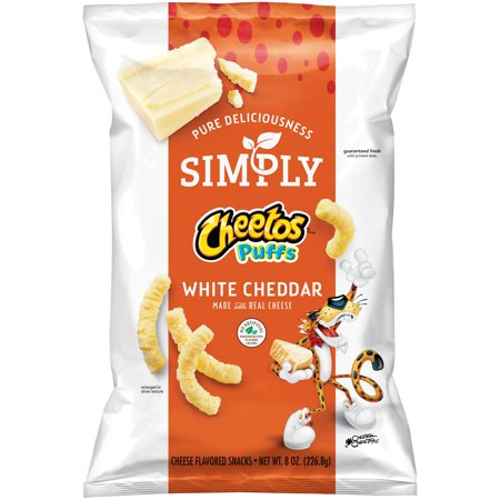 Simply Cheestos Puffs White Cheddar Packaging Image