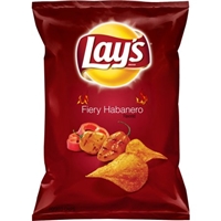 Lay's Fiery Habanero Flavored Potato Chips, 7.75 oz Bag Product Image