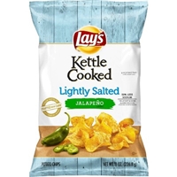 Lay's Kettle Cooked Lightly Salted Jalapeno Potato Chips - 8oz Product Image