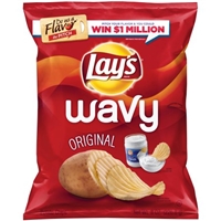 Lay's Wavy Potato Chips Original Food Product Image