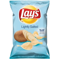 Lay's Lightly Salted Potato Chips Family Size Food Product Image