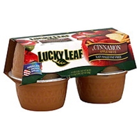 Lucky Leaf Apple Sauce Cinnamon Food Product Image