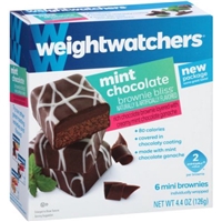 Weight Watchers Mint Chocolate Brownie Bliss Mini Brownies - 6 CT Food Product Image
