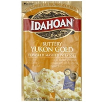 Idahoan Mashed Potatoes Buttery Yukon Gold Flavored Food Product Image