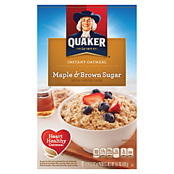 Quaker Instant Oatmeal Maple & Brown Sugar Flavor Packets Packaging Image