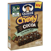 Quaker Granola Bars Chocolatey Mint Food Product Image