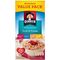 Quaker Instant Oatmeal Fruit And Cream