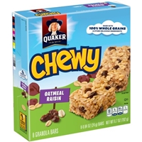 Quaker Chewy 90 Calories Low Fat Oatmeal Raisin Granola Bars - 8 Ct Food Product Image