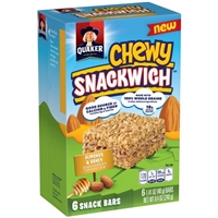 Quaker Chewy Snackwich Almonds & Honey Snack Bars 6-1.41 oz. Bars Product Image