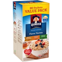 Quaker Oatmeal Instant Oatmeal Flavor Variety Food Product Image