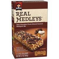 Quaker Real Medley's Dark Chocolate Almond Coconut Multigrain Bars Product Image