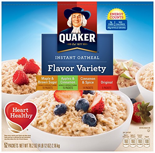 Quaker Oatmeal Instant Oatmeal Variety Pack Food Product Image