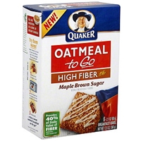 Quaker Oatmeal To Go High Fiber Maple Brown Sugar Breakfast Bars Food Product Image