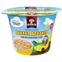 Quaker Banana Bonaza Instant Oatmeal Cup Food Product Image