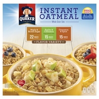 Quaker Instant Oatmeal Variety Pack (52 ct.) Food Product Image