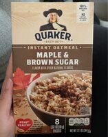 Instant oatmeal maple and brown sugar Food Product Image
