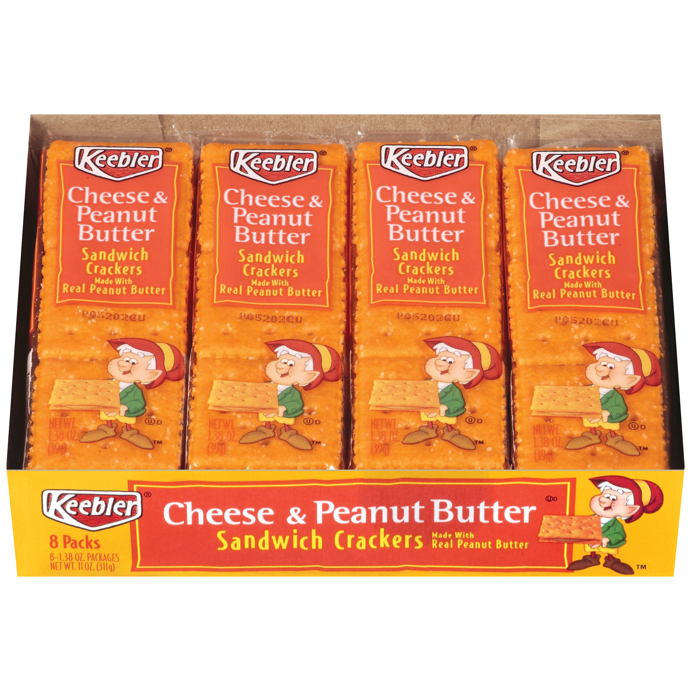 Keebler Cheese & Peanut Butter Sandwich Crackers - 8 CT Packaging Image