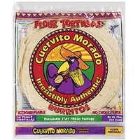 Cuervito Morado Bread Tortillas Flour Burritos Food Product Image